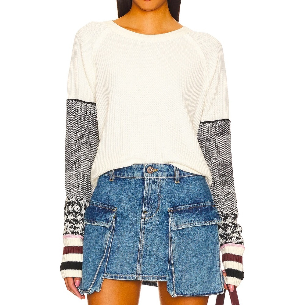 **NWT** Free People Pullover w/layered look XS